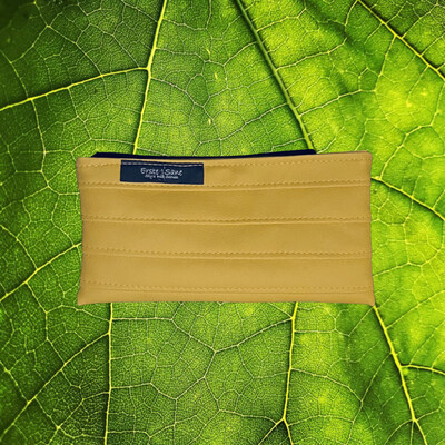 Mask Bag Artificial Leather Mustard Stripes