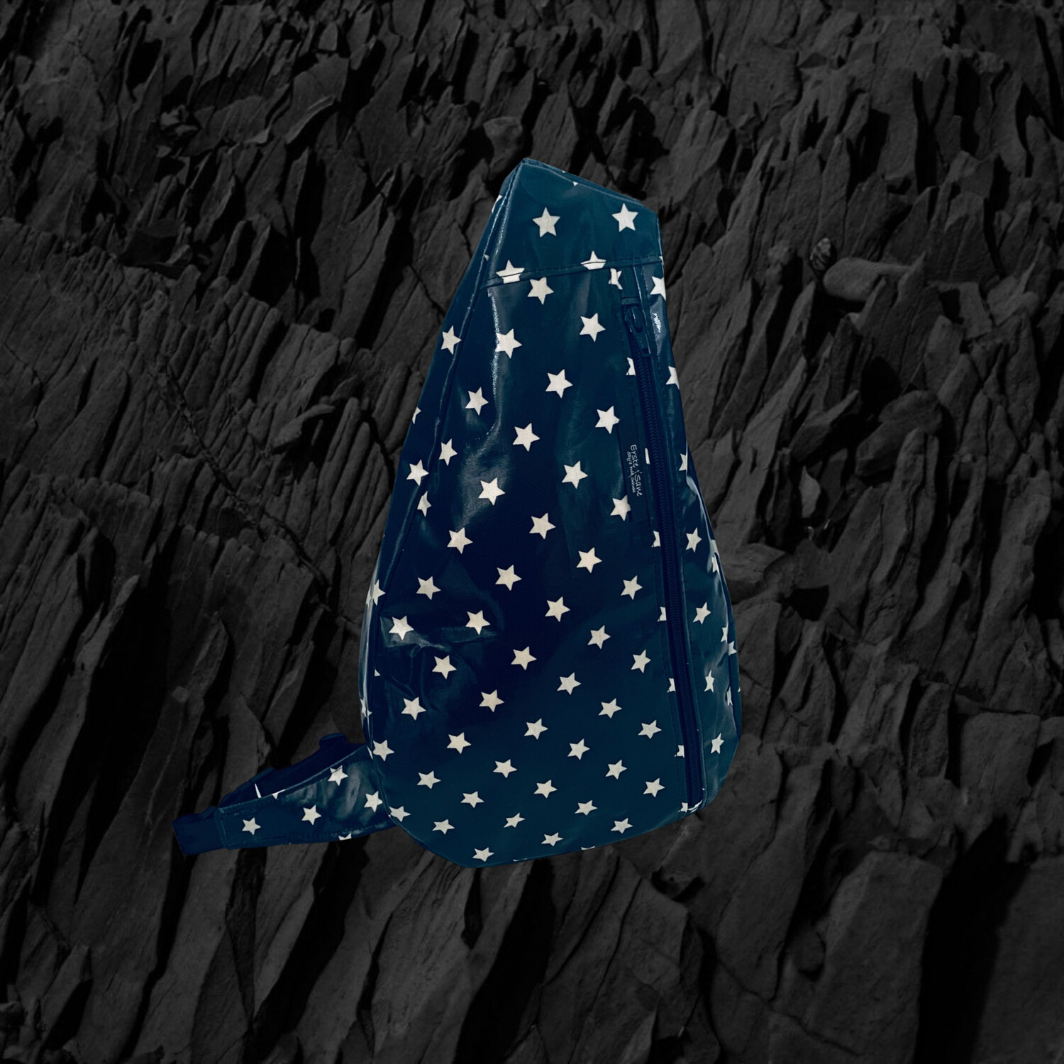 Cross Bag Wachstuch Stars Blue