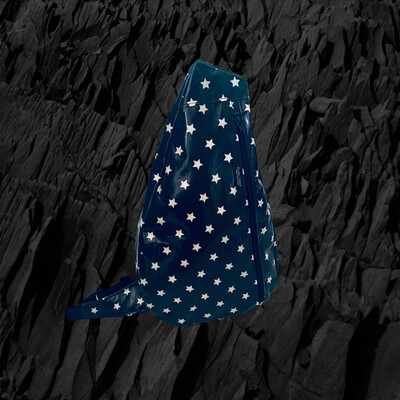 Cross Bag Wachstuch Stars Blue