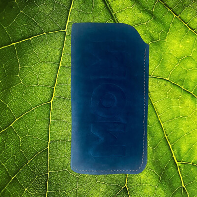 Leather Case Blue “MOM”