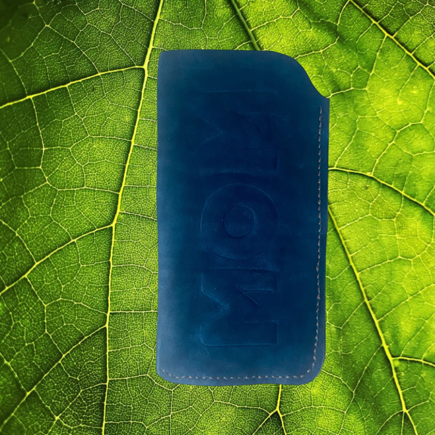 Leather Case Blue “MOM”