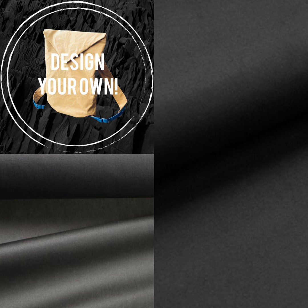 MY MARK, OILSKIN (OUTSIDE): Black, TEFLON LAMINATED COTTON (INSIDE): Black