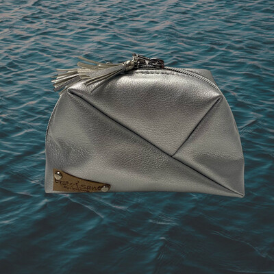  Geo Bag Kunstleder Silver S