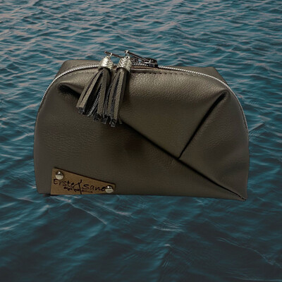  Geo Bag Kunstleder Taupe S