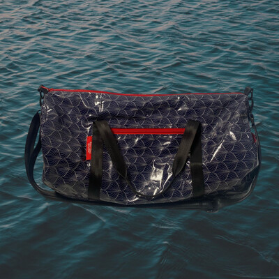 Duffle Bag S Wachstuch Allie Blue