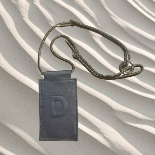 Mobilebag Leather “D” Dark Blue