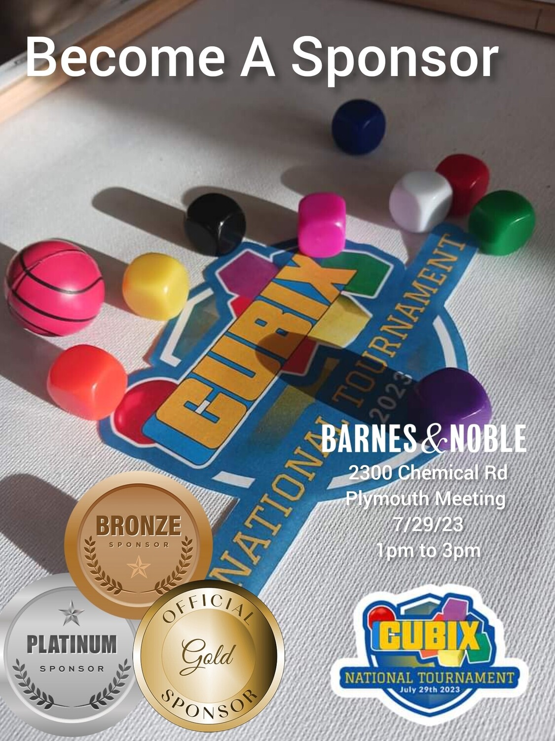 Cubix 1st Annual Tournament Sponsorship Bronze Package 