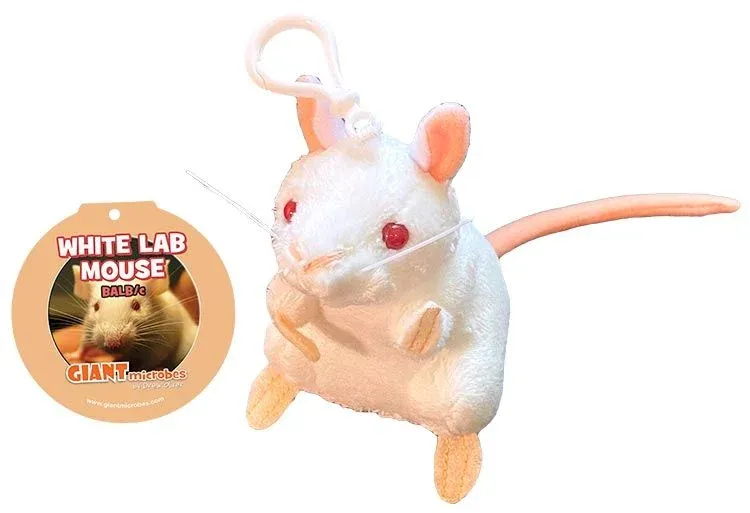 Giant Microbes Keychains - Wildlife, Item: White Lab Mouse