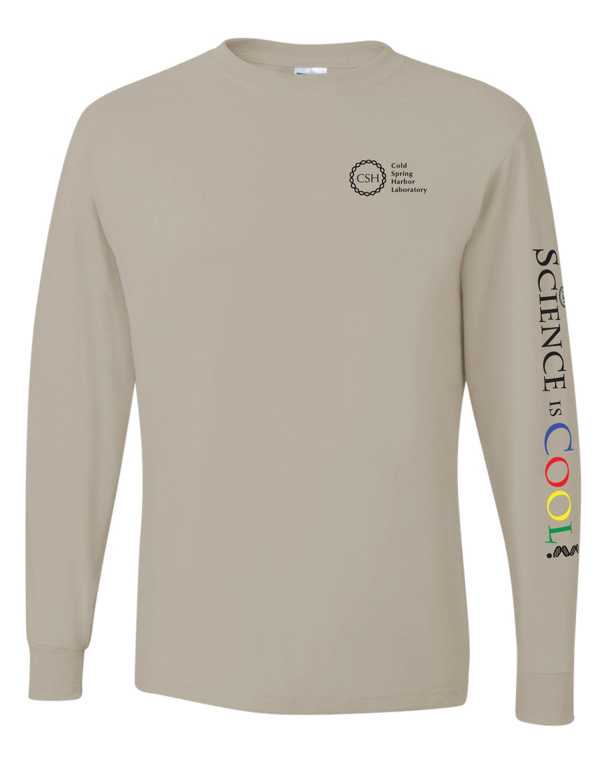 Adult Long-Sleeve Tee, Size: L, Color: Sandstone