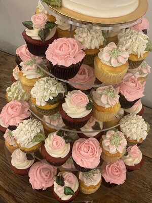 Flower & Succulent Cupcakes, Dozen