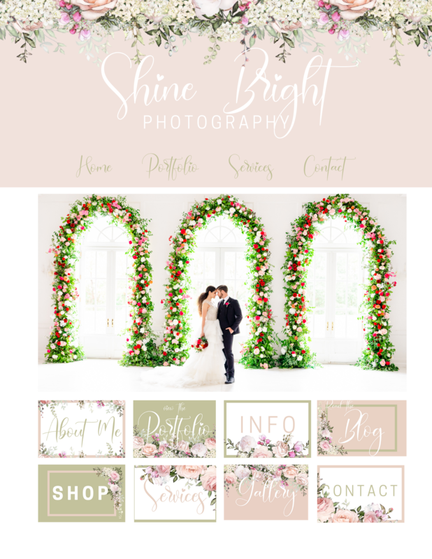Rose & Olive Floral Branding Kit Rose & Olive Floral Branding Kit