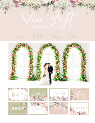 Rose & Olive Floral Branding Kit Rose & Olive Floral Branding Kit