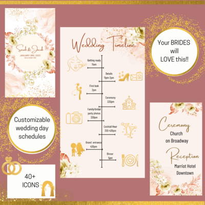 Wedding Day Schedule for Photographers and Brides