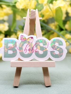 Sticker- Boss babe Holographic