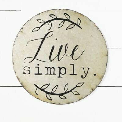 Live Simply Tin Sign