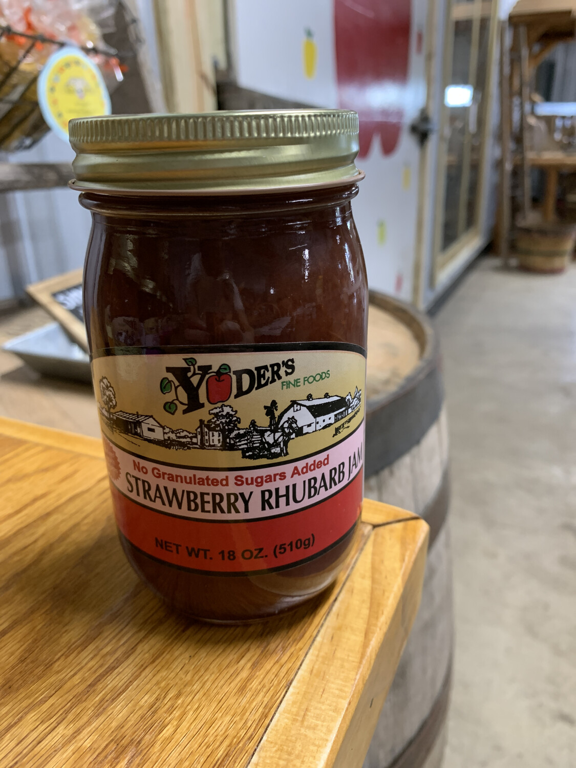 Sugarless Strawberry Rhubarb Jam - 18 oz