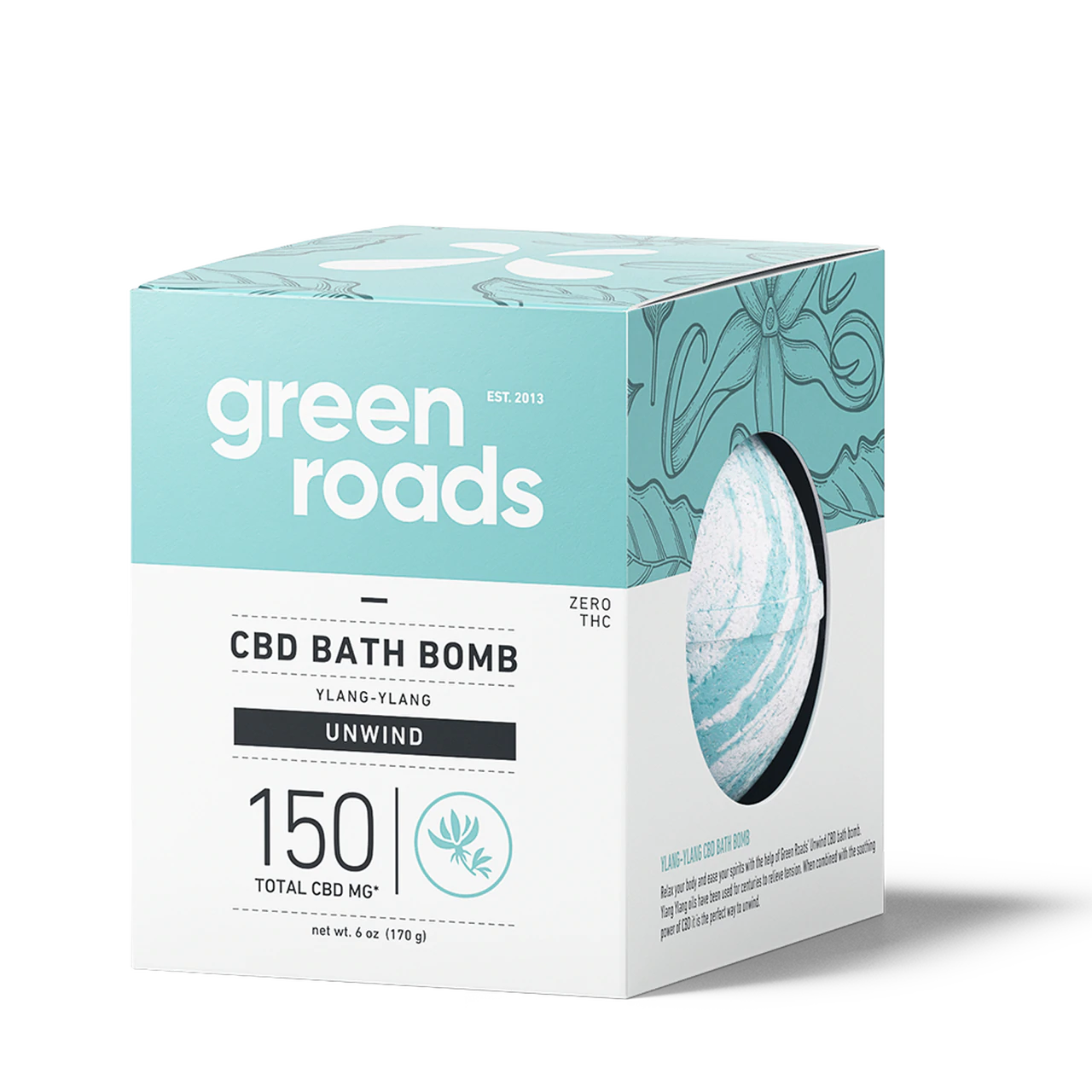 LARGE CBD BATH BOMB - UNWIND - 150MG LARGE CBD BATH BOMB - UNWIND - 150MG