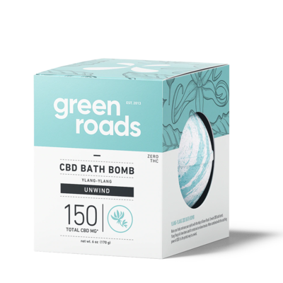 LARGE CBD BATH BOMB - UNWIND - 150MG LARGE CBD BATH BOMB - UNWIND - 150MG