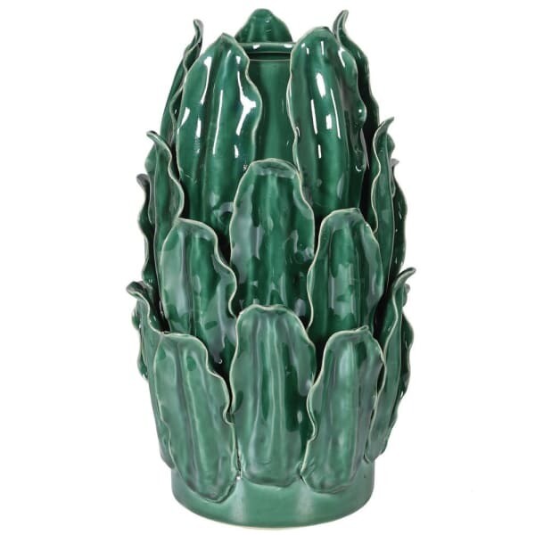 Tall Green Leaf Vase