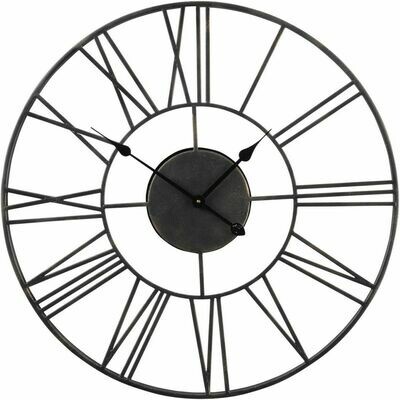 Antique Black Skeleton Wall Clock (outdoor + indoor)