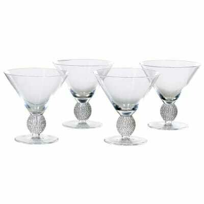 Diamante Short Stem Cocktail Glasses (set of 4)