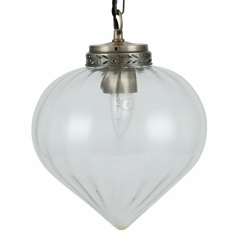 Glass Teardrop Light + Bulb