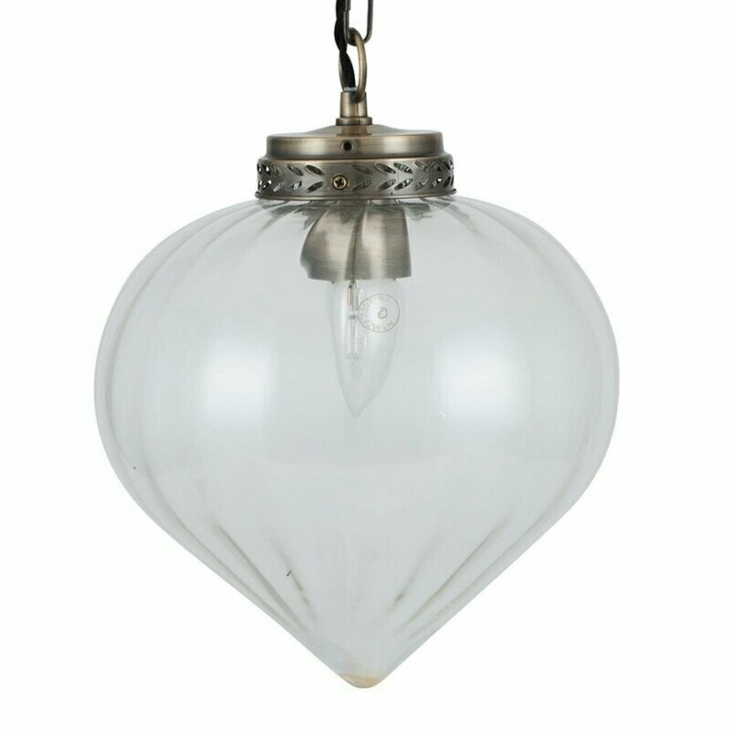 Glass Teardrop Light + Bulb