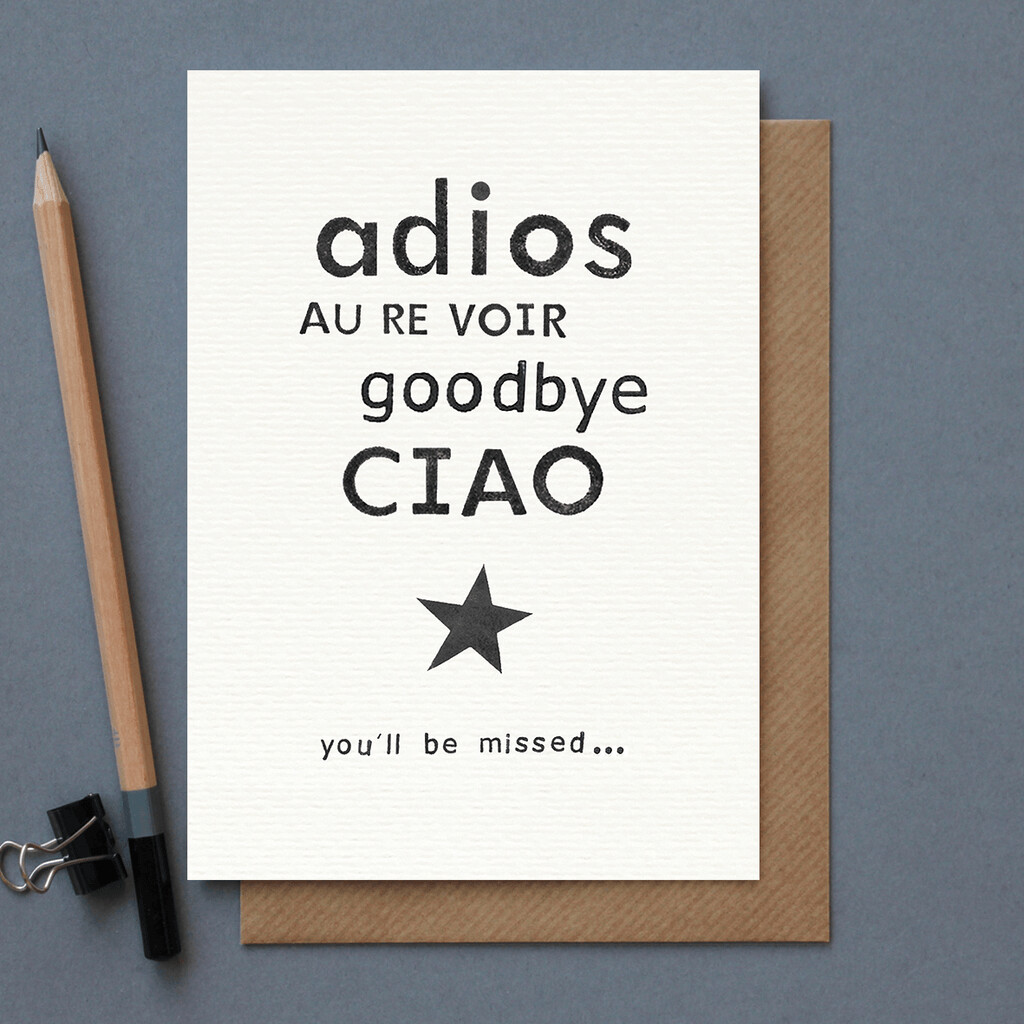 Leaving Card