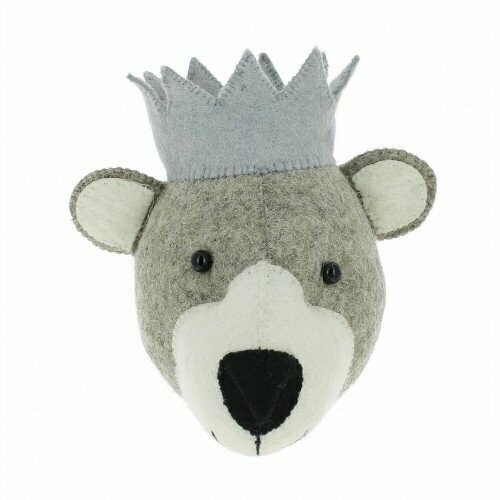 Bear Head with Blue Crown