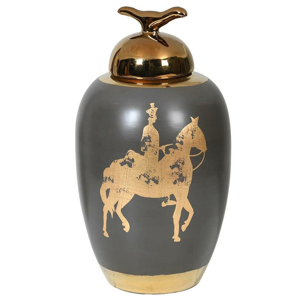 Jar with Horse Decoration