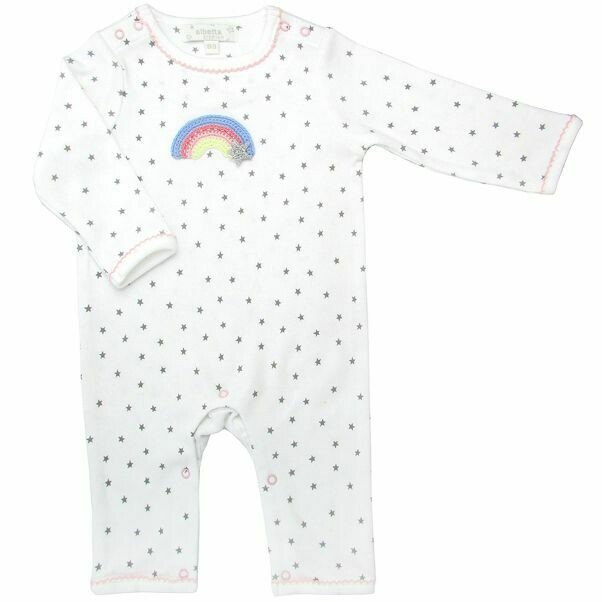 Crochet Rainbow Star Babygro (3-6 months)