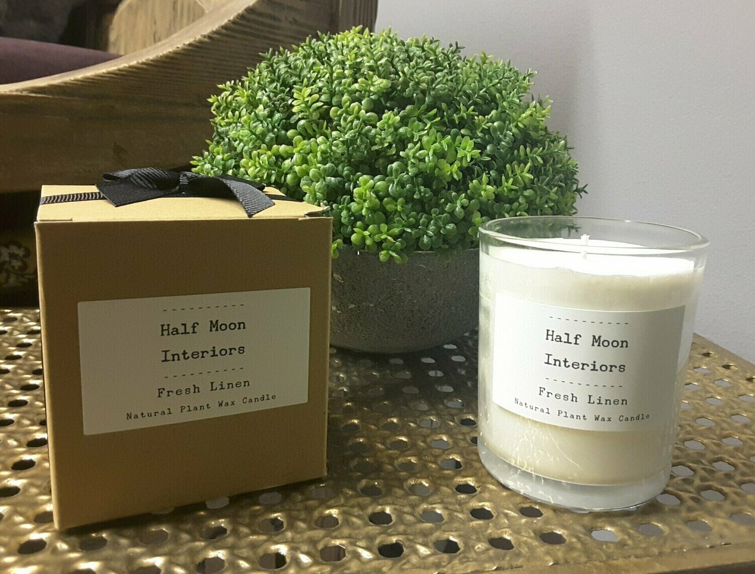 Half Moon Candle: Fresh Linen