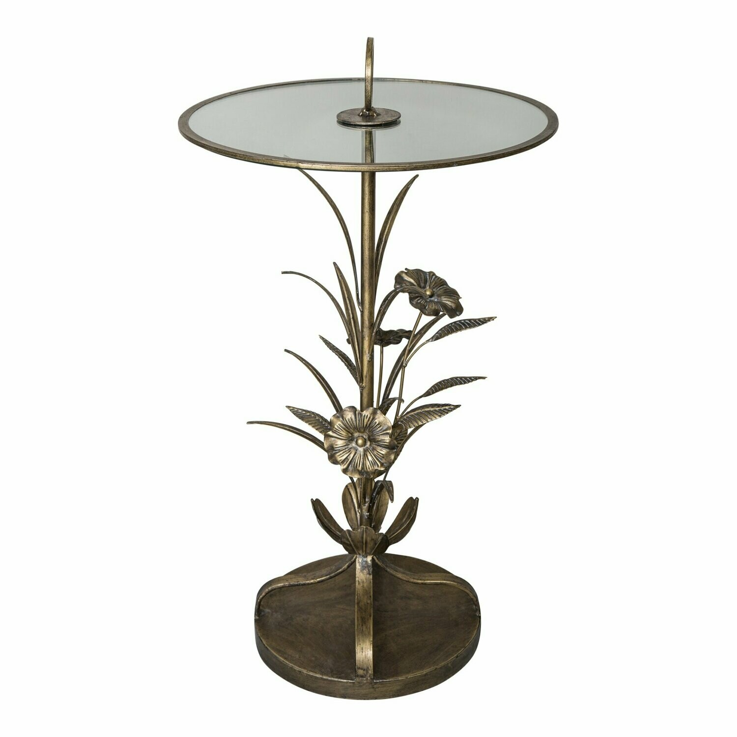 Bryz  Glass Top Side Table