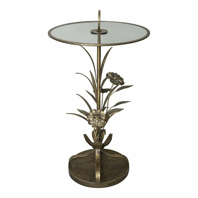 Bryz  Glass Top Side Table