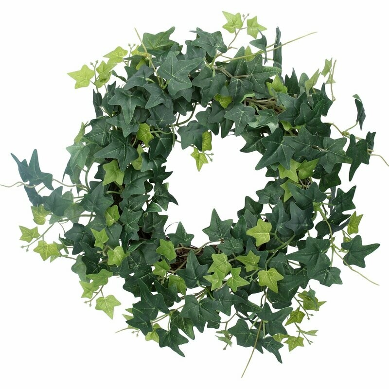 Faux Green English Ivy Wreath