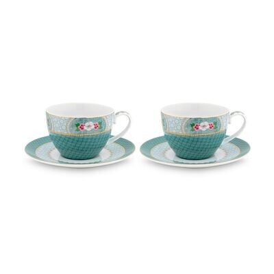 Blushing Birds Cup and Saucer (set of 2)