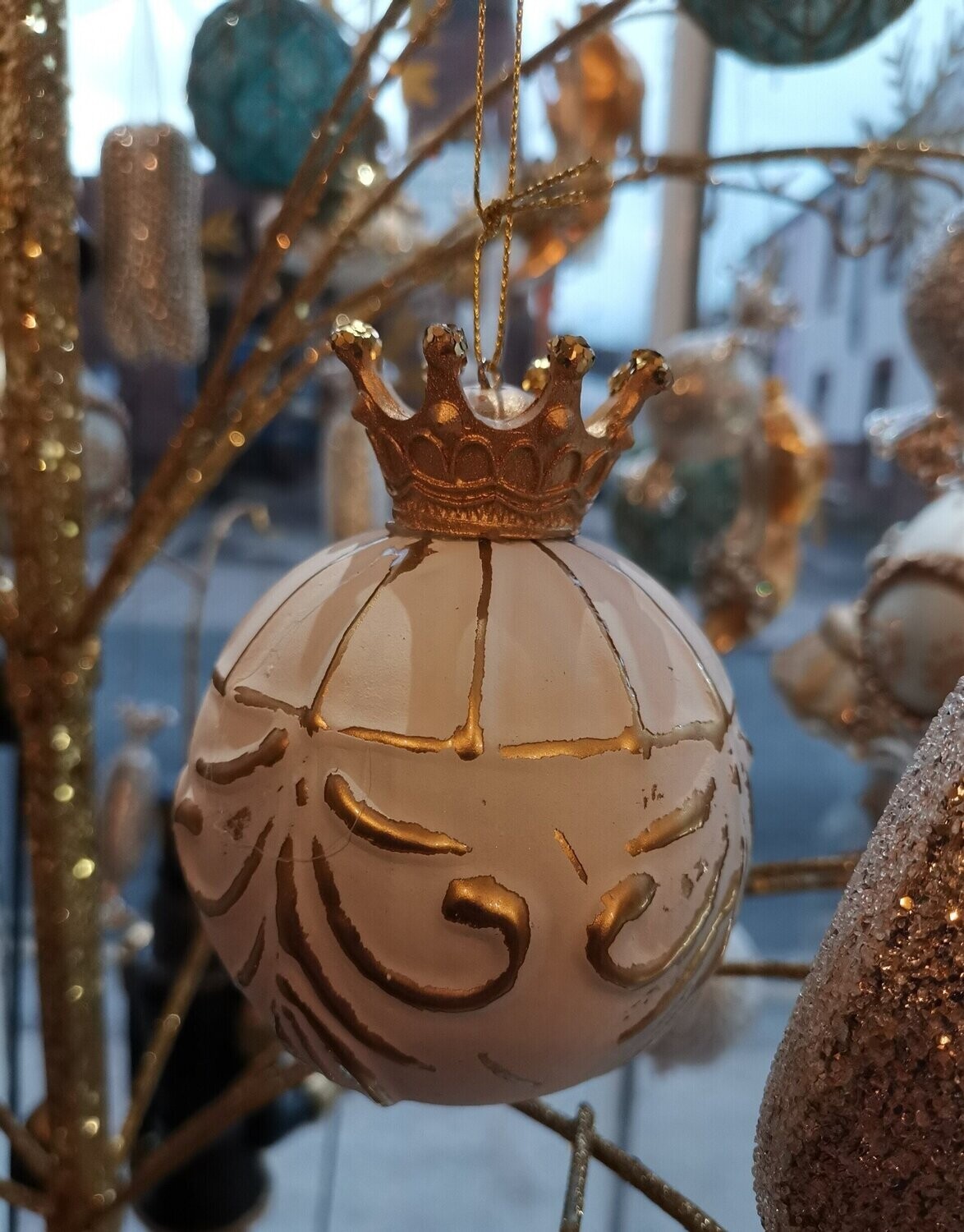 White Bauble with Crown