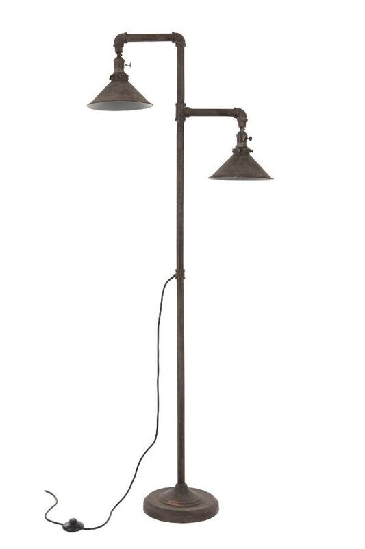 Double Industrial Floor Lamp