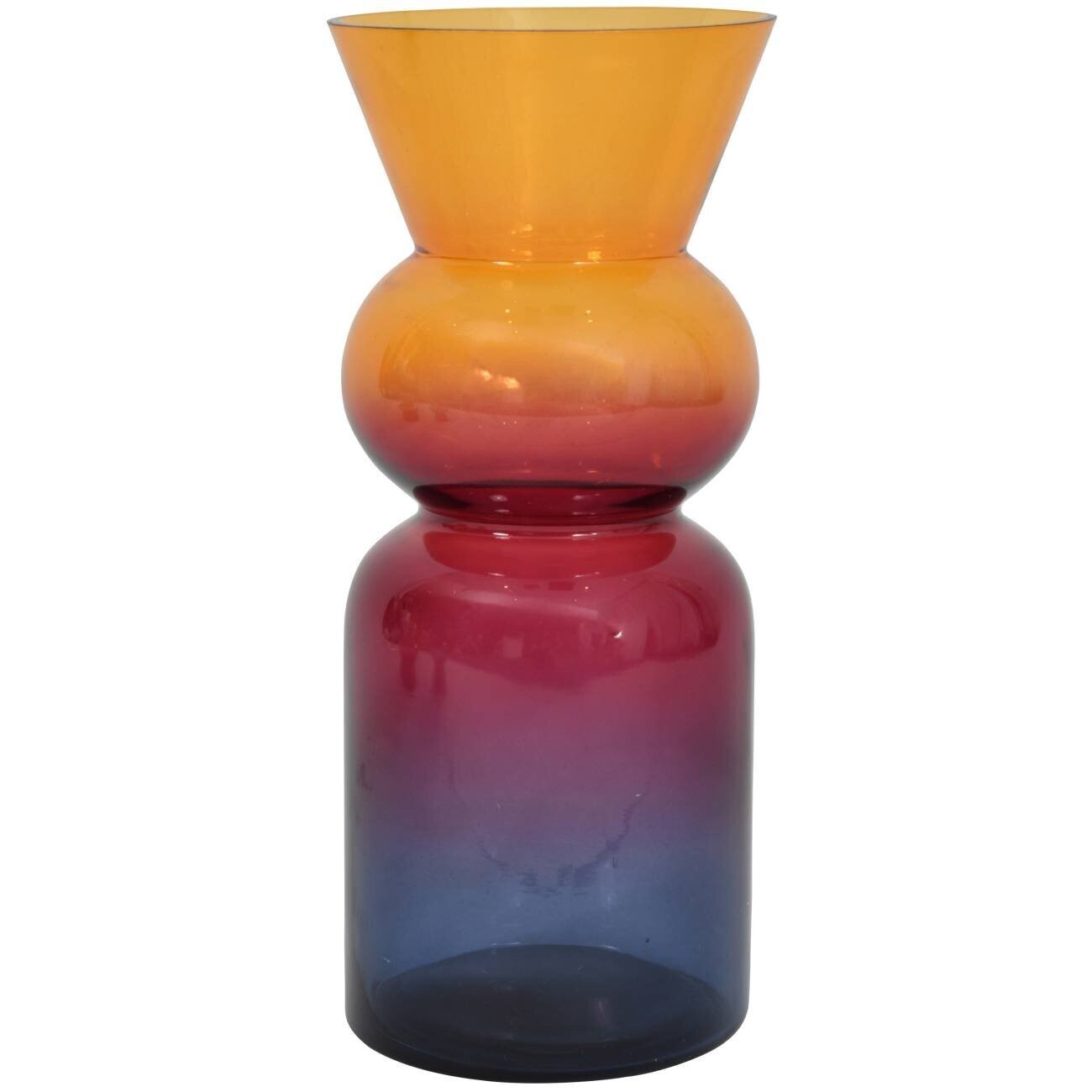 Elise Tropical Ombre Glass Vase