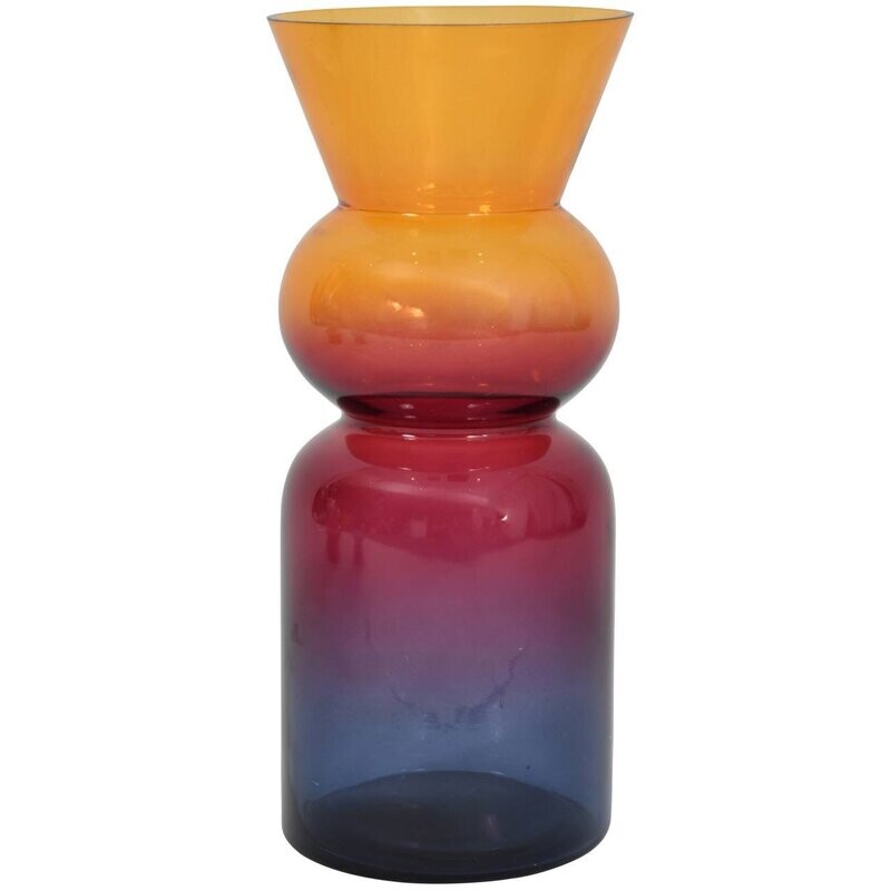 Elise Tropical Ombre Glass Vase
