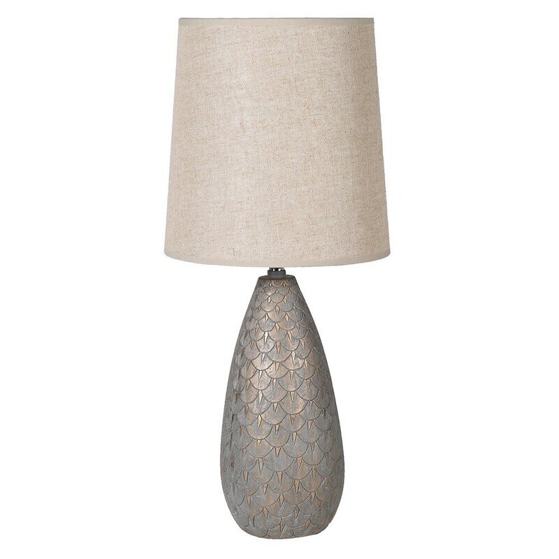 Grey & Gold Scalloped Lamp (large)