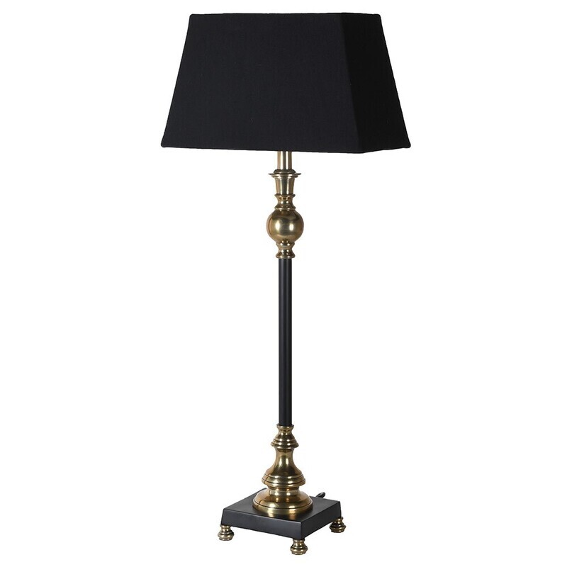 Slim Black Table Lamp with Shade (tall)