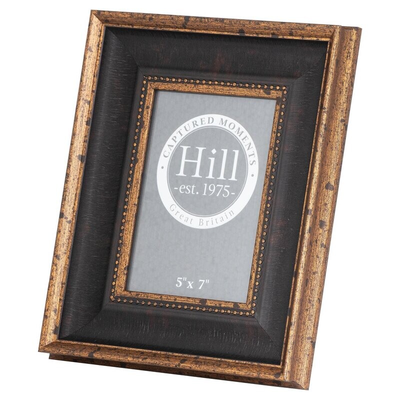 Black And 'Antique Gold' Beaded Frame (5x7)