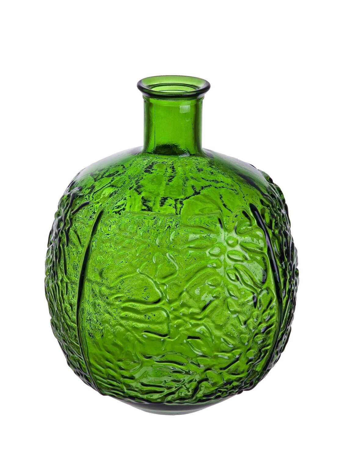 Tropics Bright Green Glass Vase