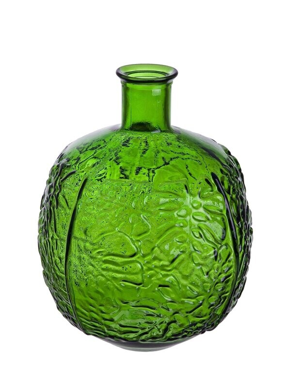 Tropics Bright Green Glass Vase