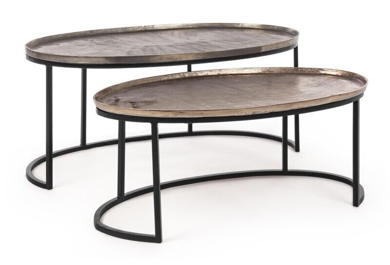 Set of 2 Oval Tables