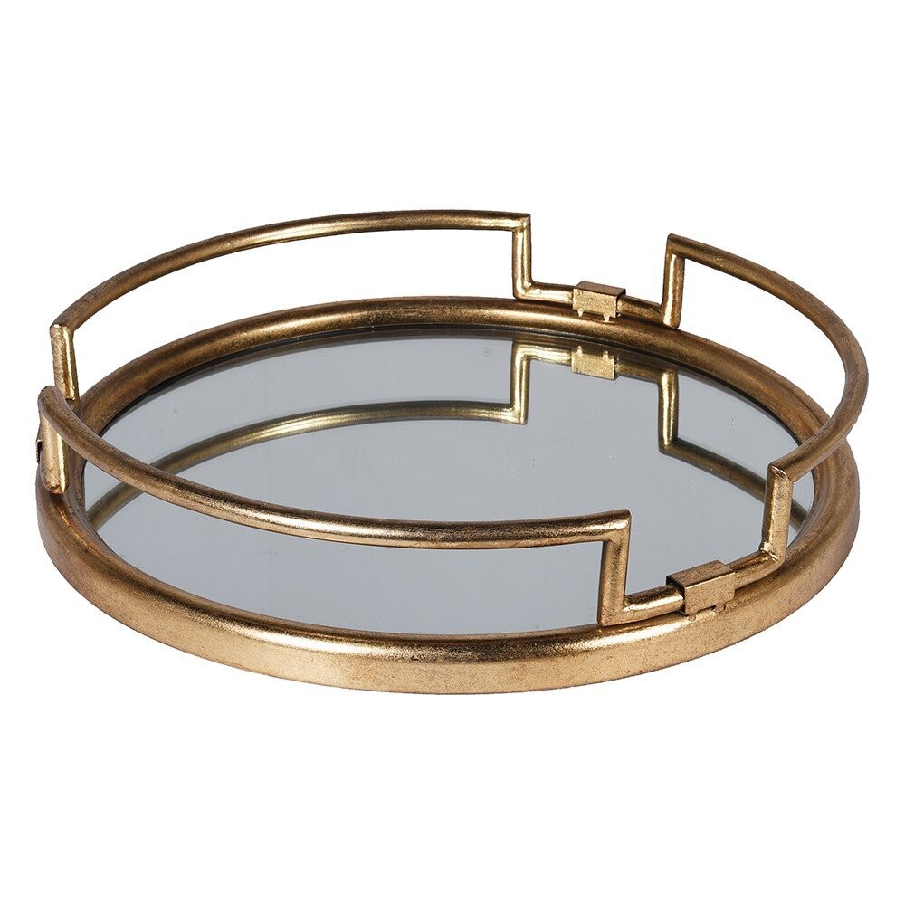 Gold Frame Mirror Tray