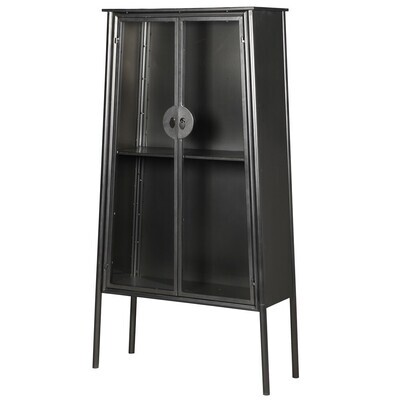 Metal Glass Front Cabinet