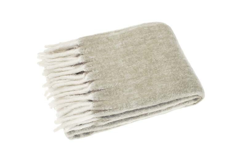 Wool Blend Lamb's Tail Throw