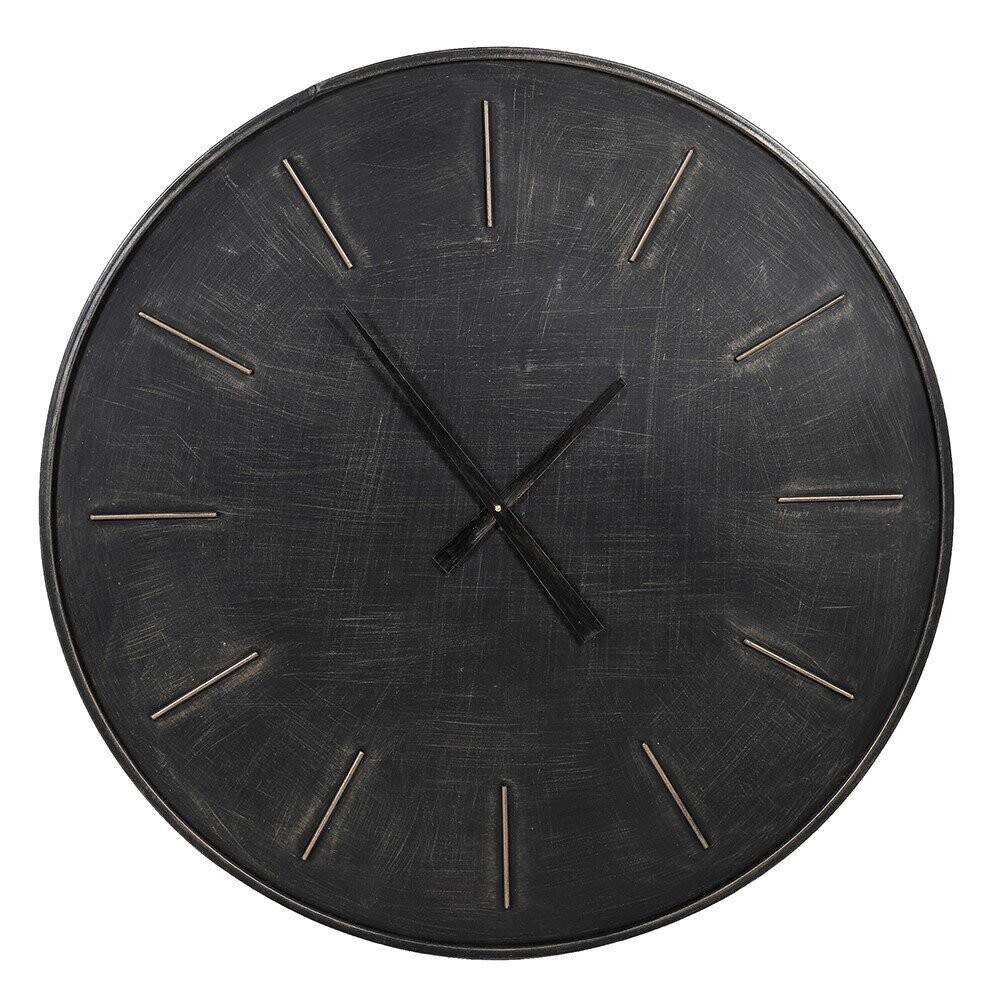 Large Black Roman Numerals Metal Clock